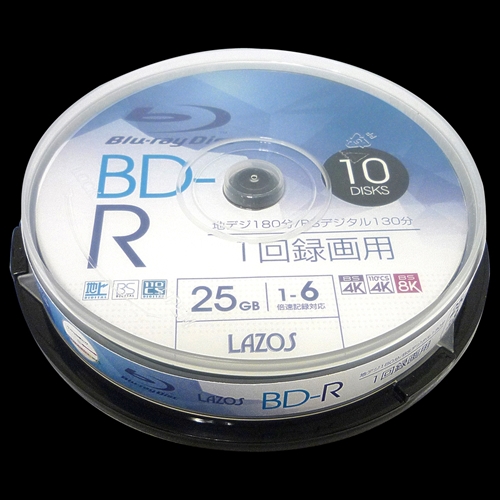 Lazos L-B10PX40 [400枚セット(10枚X40個) BD-R]
