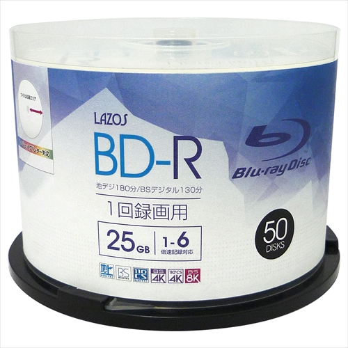 Lazos L-B50PX10 [500枚セット(50枚X10個) BD-R]