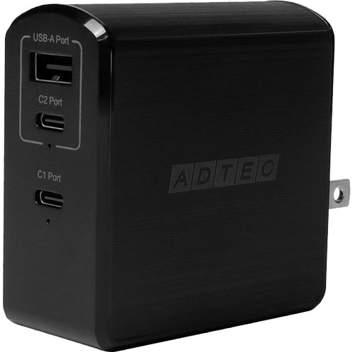 アドテック APD-A105AC2-wP3-BK [PD充電器 最大105W BK Type-C×2＋Type-A、Let's Note(5.5/2.5mm) DCケーブルセット]