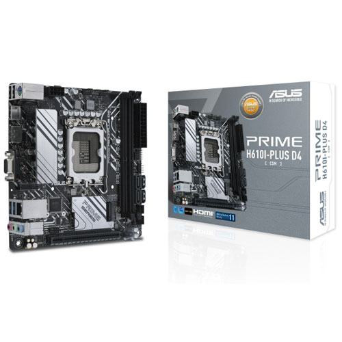 ASUS PRIME H610I-PLUS D4-CSM [マザーボード Intel H610/LGA1700/DDR4/RS-232C/D-Sub/Mini ITX]