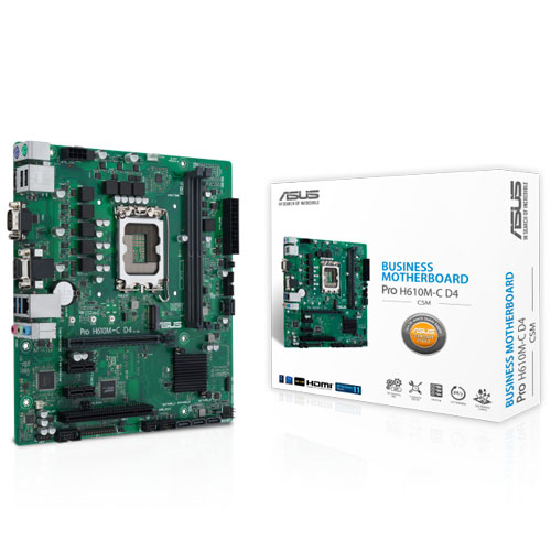 ASUS PRO H610M-C D4-CSM [マザーボード Intel H610/LGA1700/DDR4/RS-232C/D-Sub/mATX]