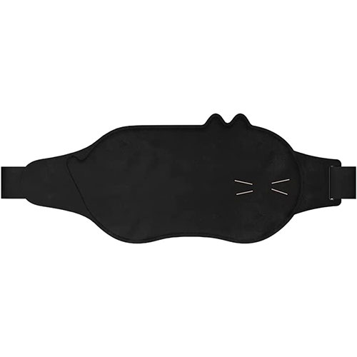 MEDIK USB充電温熱ベルト 冷え性対策 ネコ型ウォーマー 極薄タイプ ブラック MCH-A135-BK