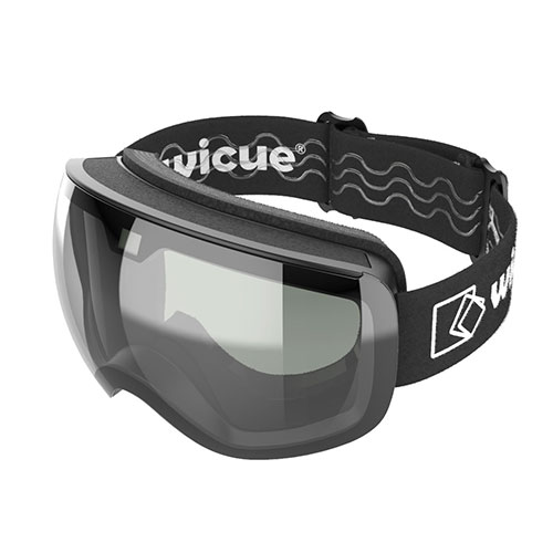 ウィキューダイレクト WiCUE 0.1秒瞬間調光スキーゴーグル スマート液晶 ブラック VR2101-BK