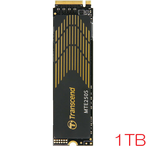 トランセンド TS1TMTE250S [1TB PCIe SSD 250S M.2(2280) NVMe PCIe Gen4 x4 DRAMキャッシュ 3D TLC 780TBW 5年保証]