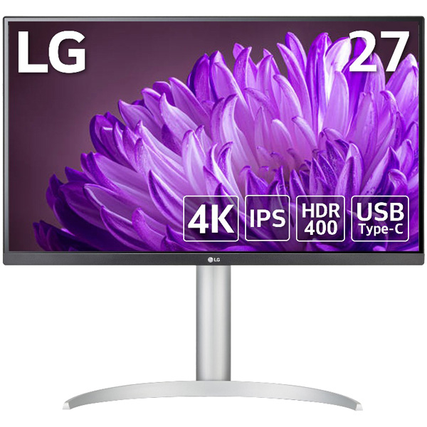 LG電子ジャパン UHD Monitor 27BP85UN-W [液晶ディスプレイ 27型/3840×2160/ホワイト]