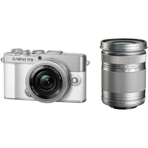 OM SYSTEM E-P7WZK WHT [PEN E-P7 EZダブルズームキット (ホワイト)]
