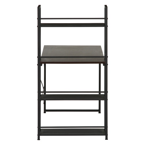 【新品・送料無料】ラック付きデスク ルール 奥行64cm ダークブラウン Amazon｜不二貿易 ラック付きデスク ルール 幅120.5×奥行64cm