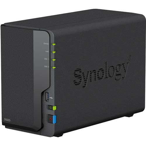 Synology DS223 [DiskStation 2ベイ NAS 4コア 64bit CPU 2GBメモリ GbEｘ1 SATA対応]