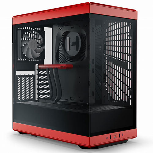 e-TREND｜HYTE Y40 Red [ATX ピラーレス式パノラマガラス搭載 PCケース