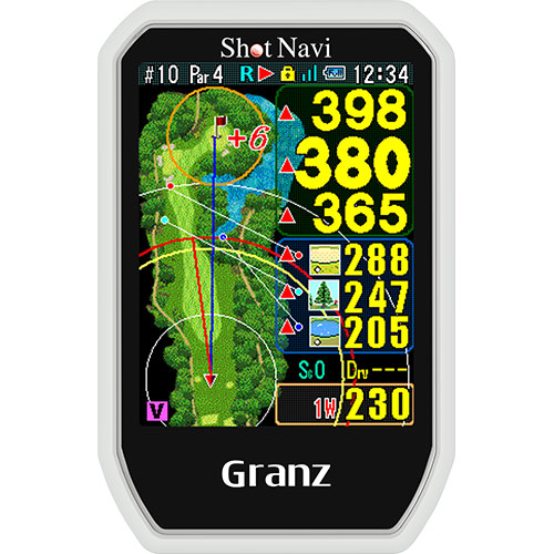 ショットナビ ゴルフ用GPSナビ Granz ホワイト GranzWH