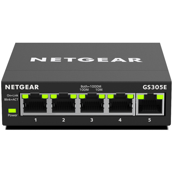 NETGEAR アンマネージプラススイッチ(製品保証5年) GS305E-100JPS [GS305E ギガ5P アンマネージプラススイッチ]
