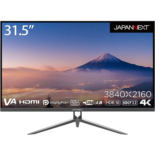 JAPANNEXT JN-V315UHDR-C65W [液晶ディスプレイ/31.5型/3840×2160/ブラック]