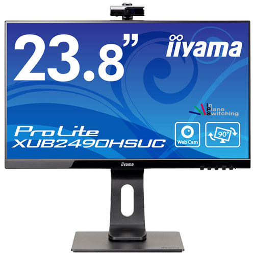 イーヤマ ProLite XUB2490HSUC-B1 [23.8型ワイド液晶ディスプレイ/WEBカメラ搭載/DisplayPort、HDMI、D-sub]