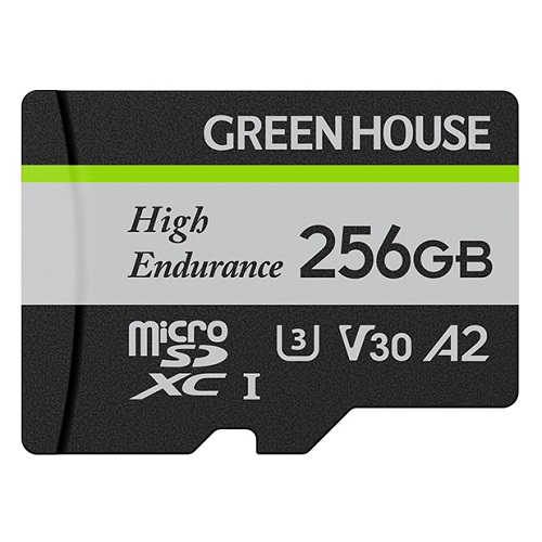グリーンハウス GH-SDM-WA GH-SDM-WA256G [ドラレコ/アクションカメラ向けmicroSDXCカード 256GB]