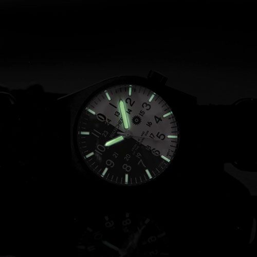 ワンチャー グルカ ミリタリーウォッチ Gurkha3 0文字盤ホワイト ダイヤルブラック ベルトブラック WT-QA-GWBDBB e-TREND｜WANCHER(ワンチャー) WT-QA-GWBWBB [グルカ ミリタリー