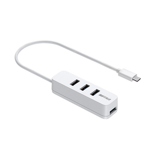 BSH4U320C1WH [USB-C 3.2Gen1バスパワー上挿しハブ 磁石 ホワイト]