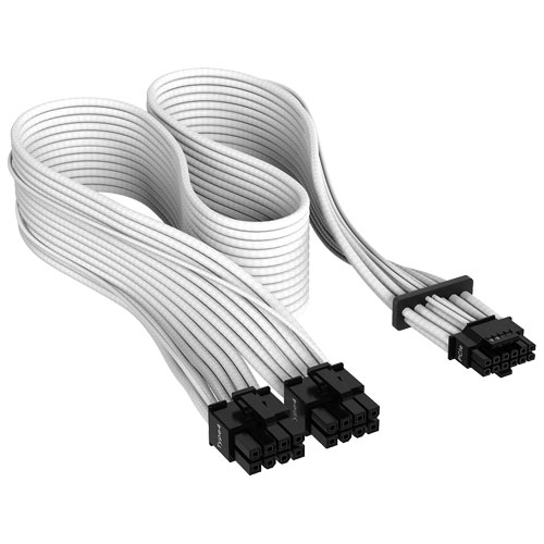 コルセア CP-8920332 [Premium Individually Sleeved 12+4pin PCIe Gen 5 12VHPWR 600W cable Type 4 WHITE]