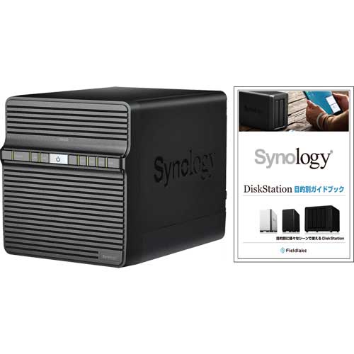 Synology DS423/G [★ガイドブック付き★ DiskStation 4ベイ NAS 4コア 64bit CPU 2GBメモリ GbEｘ2 SATA対応]