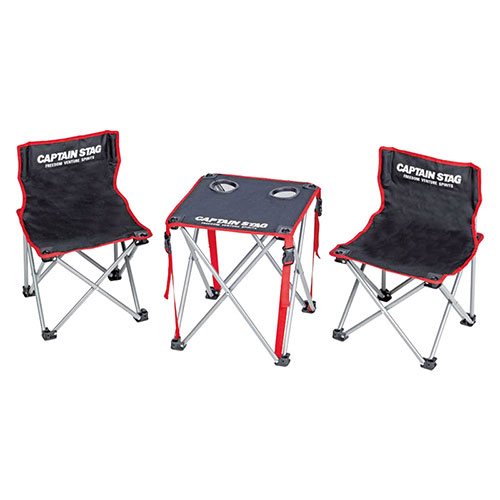 ジュール コンパクトテーブルチェアセット 22343309(代引不可)【送料無料】 e-TREND｜キャプテンスタッグ ジュール コンパクトテーブルチェア