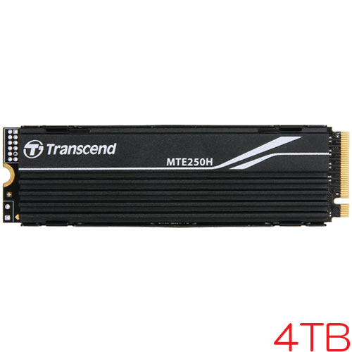 トランセンド TS4TMTE250H [4TB SSD 250H M.2(2280) NVMe PCIe Gen4 x4 DRAMキャッシュ 3D TLC 3120TBW ヒートシンク]