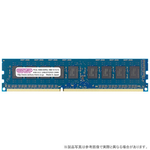 センチュリーマイクロ CD8G-D3LUE1866 [8GB DDR3L-1866 (PC3L-14900) Unbuffered DIMM 240pin 1.35V Dual Rank]