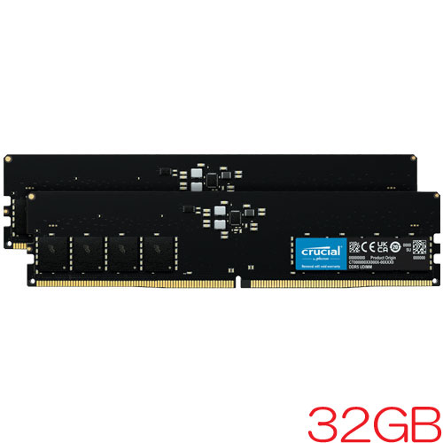 CT2K16G56C46U5 [32GB Kit (16GBx2) DDR5 5600 MT/s (PC5-44800) CL46 Unbuffered DIMM 288pin]