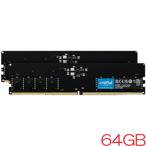CT2K32G52C42U5 [64GB Kit (32GBx2) DDR5 5200 MT/s (PC5-41600) CL42 Unbuffered DIMM 288pin]