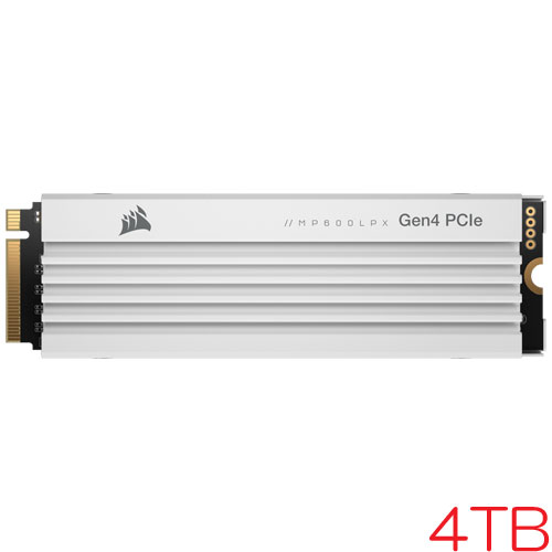 コルセア CSSD-F4000GBMP600PLPW [4TB SSD MP600 PRO LPX M.2(2280) NVMe PCIe Gen 4.0 x4 3D TLC 3000TBW 5年保証]