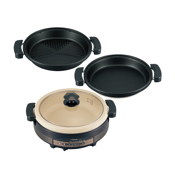 象印 あじまる EP-RW30-TA [グリルなべ ブラウン 深鍋/平面/焼肉プレート付き]