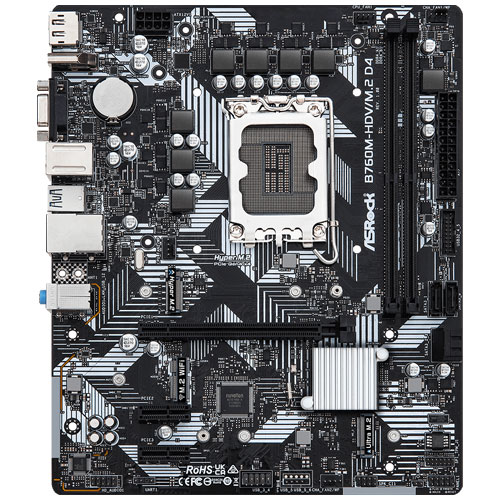 ASRock B760M-HDV/M.2 D4 [マザーボード Intel B760/LGA1700/DDR4/Micro ATX]