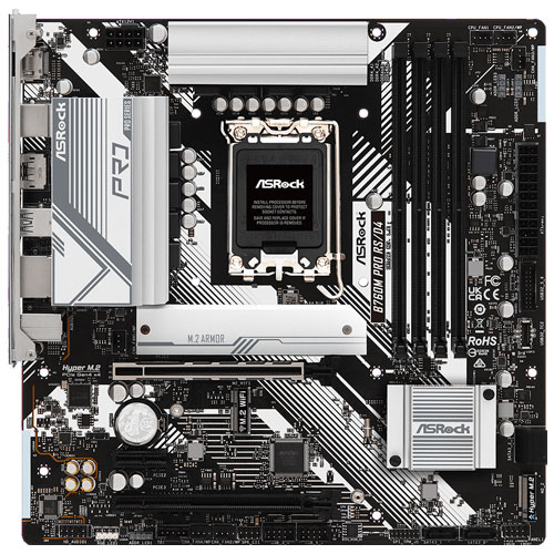 ASRock B760M Pro RS/D4 [マザーボード Intel B760/LGA1700/DDR4/2.5GbE/Micro ATX Thunderbolt AIC対応]