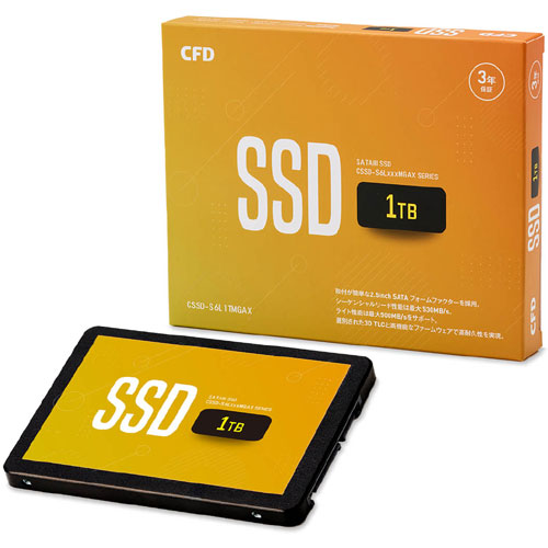 CSSD-S6L1TMGAX [CFD MGAXシリーズ SATA接続 2.5型 SSD 1TB 3年保証]