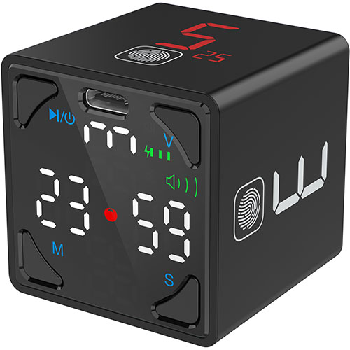 llano TickTime Cube 楽しく時間管理ができるポモドーロタイマー ブラック TK1-Bl1