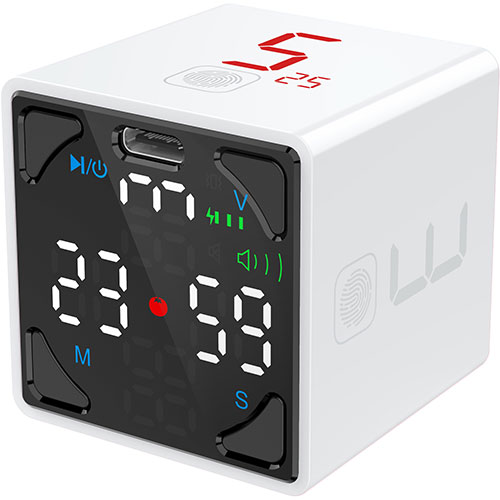 TickTime Cube 楽しく時間管理ができるポモドーロタイマー ホワイト TK1-W1