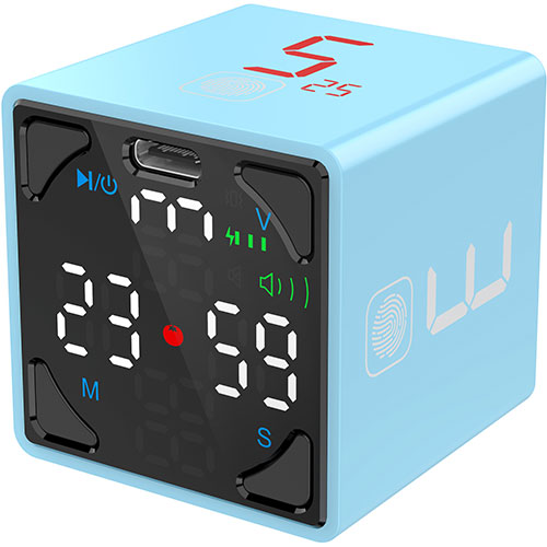 TickTime Cube 楽しく時間管理ができるポモドーロタイマー ブルー TK1-SB1