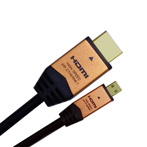 【5個セット】 HORIC HDMI MICROケーブル 3m ゴールド HDM30-018MCGX5