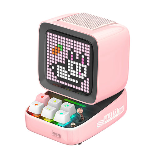 Divoom（ディブーム) Ditoo Pro レトロ ピクセル アート Bluetooth スピーカー ピンク 90100058207