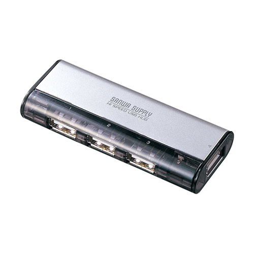 サンワサプライ USB-HUB225GSVN [USB2.0ハブ(シルバー)]