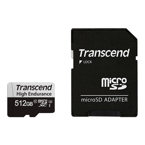 トランセンド TS512GUSD350V [512GB 高耐久microSDXCカード 350V Class 10 、UHS-I U3、3D NANDフラッシュ]