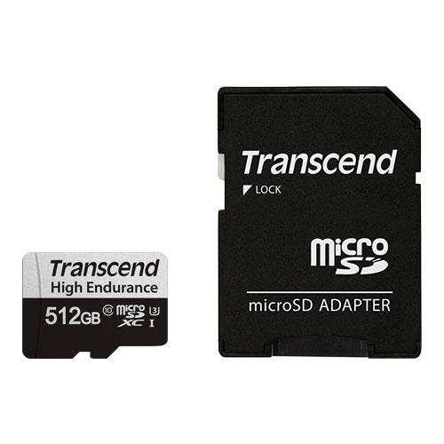 TS512GUSD350V [512GB 高耐久microSDXCカード USD350V Class 10 、UHS-I U3、3D NANDフラッシュ]