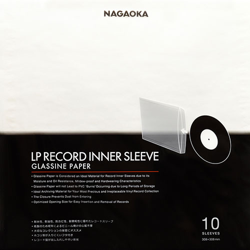NAGAOKA グラシン紙 LPレコードインナースリーブ GRS-LP10