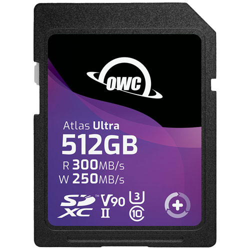 OWC OWCSDV90U0512 [512GB SDXCカード Atlas Ultra SD V90 Class 10、UHS-II U3、V90 対応 3年保証]