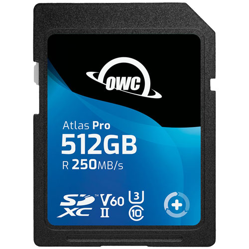 OWCSDV60P0512 [512GB SDXCカード Atlas Pro SD V60 Class 10、UHS-II U3、V60 対応 3年保証]