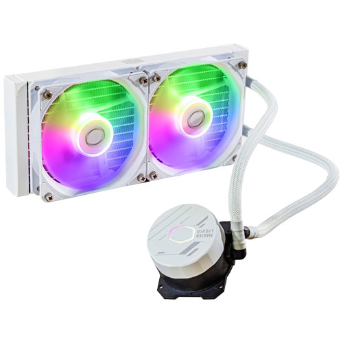 クーラーマスター MLW-D24M-A18PZ-RW [MasterLiquid 240L Core ARGB White CPU Liquid Cooler]