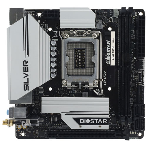 BIOSTAR B760T-SILVER [マザーボード Intel B760/LGA1700/DDR5/2.5GbE/Mini ITX]
