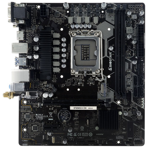 BIOSTAR B760MX2-E D4 [マザーボード Intel B760/LGA1700/DDR4/2.5GbE/Micro ATX]