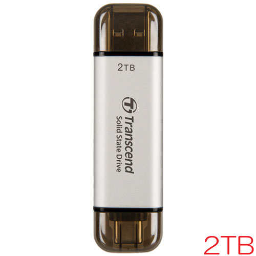 TS2TESD310S [2TB スティック型SSD ESD310 USB 3.2 Gen 2 Type-A/Type-C USB OTG対応 シルバー 5年保証]