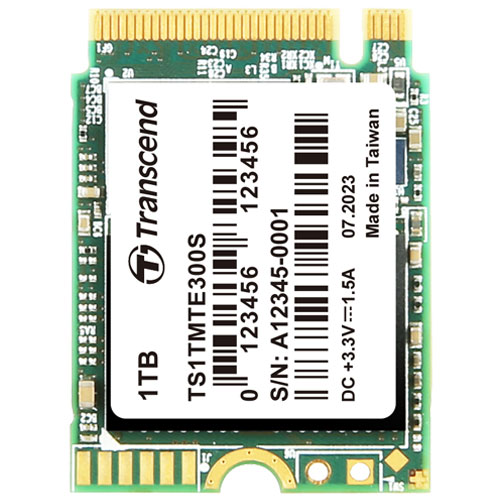 TS1TMTE300S [1TB M.2 PCIe SSD 300S NVMe Gen3 x4 Type 2230 M Key 3D TLC NAND 400TBW 5年保証]