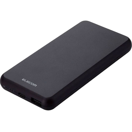 エレコム DE-C38-10000BK [モバイルバッテリー/薄型/15W/10000mAh/ブラック]