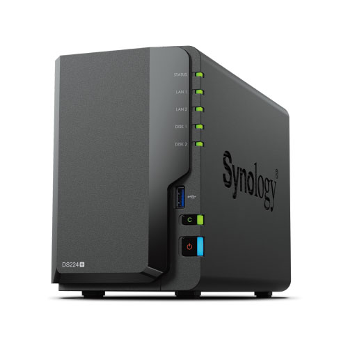 Synology DS224+ [DiskStation 2ベイ NAS 4コアCeleron J4125 2GBメモリ GbEｘ2 SATA対応]